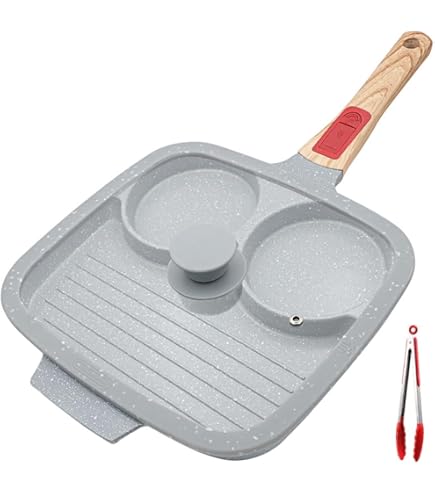 The Lazy Man Master Pan - 3-in-1 Anti-Haft-Bratpfanne Mit Grillrippen & Frühstücks-Sektionen, 38x40,5 Cm