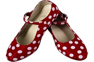 Gojoy shop- Zapato con Tacón de Danza Baile Flamenco o Sevillanas para Niña y Mujer, 5 Colores Disponibles