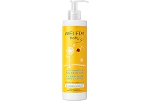 Weleda - BIO Calendula Shampoo and Shower Gel 2 in 1 for Babies and Sensitive Skin, with Almond and Sesame Oil, Natural, Vegan and Gentle on the Eyes - 400 ml