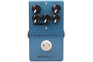 Effektpedal Magnetic Delay True Bypass 5Knobs Distortion Overdrive Gitarre Musik Zubehör für Gitarrenliebhaber