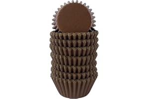 Miss Bakery's House® Mini pirottini di carta - standard - Ø 32 mm x 20 mm - bruno - 200 pezzi
