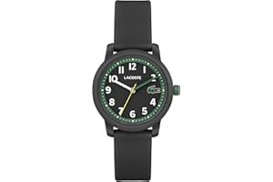 Lacoste Montre à Mouvement à Quartz Trois Aiguilles pour Enfants Collection LACOSTE.12.12 Kids avec Bracelet en Silicone