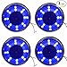 Produktbild 4 Stück 8 LEDs Getränkehalter mit Ablaufgarnitur Edelstahl & LED Untersetzer Marine Boot Truck RV Camper