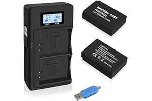 CITYORK Pack LP-E12 Akkus und LCD 2 Akku für Canon Rebel SL1, PowerShot SX70 HS, EOS-1000, EOS M2 EOS M10, M50 EOS EOS M100, M200 EOS Digitalkamera