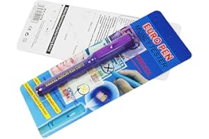 TOOLOFLIFE 2 in 1 UV Light Banknote Detector Fake Testing Pen Money Checker Works with All International Currencies 1/3 Pieces