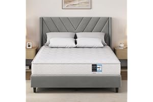 Yaheetech Materasso Matrimoniale 160 x 200 cm Altezza 23 cm a Molle Insacchettate con 7 Zone di Supporto Media Rigidità H3 Traspirante e Ergonomico Spedito Sottovuoto Arrotolato Bianco