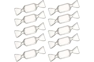 LLLucky 10 Stück durchsichtige Kunststoff-Perlen-Aufbewahrungsbehälter Bonbon-förmige Mini-Aufbewahrungsbox, tragbar, leer, Schmuck-Ring-Box, klar