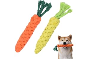 CATOR 2 pezzi di corda giocattolo per cani, tiro alla fune interattivo cane treccia forma carota dentizione universale cani.