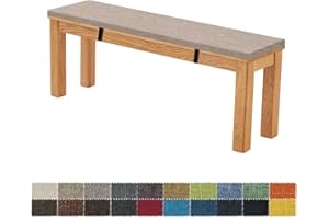FIOVIP Coussin de Banc 150X40X5CM Amovible Lavable Double Antidérapant Hautement Élastique Convient pour Bancs de Jardin, Balançoires, Patios, Bancs d'Intérieur(Gris Clair)