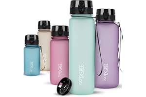 720°DGREE Borraccia 1 Litro “uberBottle“ +Setaccio, softTouch - Senza-BPA, Prova di Perdite - Bottiglia, Borracce d'Acqua Sportiva per Palestra, Ciclismo, Gym, All'aperto, Escursioni, Viaggio, Lavoro
