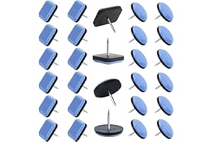 Kaimeilai 28 Pezzi Piedini per Mobili in Teflon, Feltrini Scivoli per Sedie in Feltro Teflon con Chiodo di Piedini Sedie Autoadesive per Mobili Pesanti Protezione per Pavimenti Piastrellati