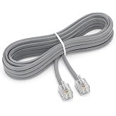 PrimeX PX-KKT10 2CX0.10mmx7 10 Metre ADSL RJ11 Telefon Kablosu Gri, ADSL, VDSL 2 Canlı Kablo