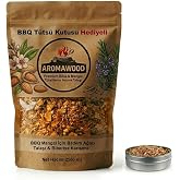 Aromawood Badem Ağacı Talaşı Biberiye &Ouml;zl&uuml; T&uuml;ts&uuml;leme, Mangal ve BBQ i&ccedil;in, 2500 ml. T&uuml;ts&uuml;leme Kutusu Hediyeli