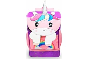 MIXIRL® Kindergartenrucksack Mädchen & Kleinkind Rucksack ab 3 Jahre hochwertiger Einhorn Kinderrucksack mit Brustgurt - ideal für Freizeit, KiTa, Kindergarten