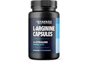 HAVASU NUTRITION L Arginine Supplement for Men | NO Nitric Oxide Supplements for Men | Workouts & Endurance | L-Arginine L Citrulline Complex with Beet Root Powder for Male Health | Non-GMO, Gluten-Free | 60 Ct
