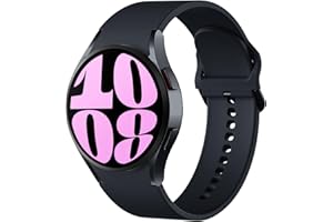Mastten Kompatibel mit Samsung Galaxy Watch 7 6 5 4 FE Armband 40mm 44mm, Weiches Silikon Ersatz Armband für Galaxy Watch 6 Classic / 4 Classic / 5 Pro, Sport Band für Damen Herren, Schwarz