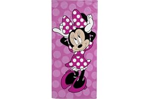 Jay Franco Disney Minnie Mouse Allegro 71 cm x 147 cm Asciugamano da Spiaggia in 100% Cotone/Telo Mare