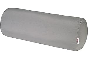 ‎BETIES beties „Wunschton“ XL Nackenrollenbezug ca. 25x70 cm Nackenrolle in großer Sortiments- und Größenauswahl – EIN idealer Uni Begleiter Baumwolle (Silber)