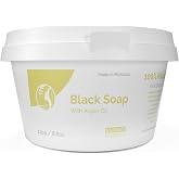 Fatima's Garden Black Soap with Argan Oil - Exfoliating Cleanser, 250 g
