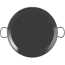 Plat à Paella Haut 40cm, Métal Résistant, 2 Poignées