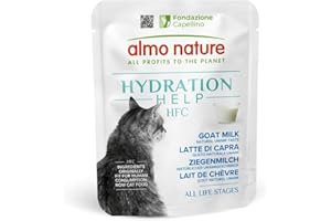 almo nature HFC Hydration Help, alimento húmedo para Gatos – Leche de Cabra – Human-Grade, Gluten-Free, Grain-Free, monoproteico, 50 g, Paquete de 24, 1,2 kg