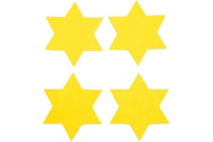 OBLIQUE UNIQUE Oblique-Unique® - Set di 4 sottobicchieri in feltro a forma di stella, decorativi, robusti e di alta qualità, colore: Giallo