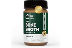 Best Bone Broth Premium Beef Bone Broth Concentrate - 100% Sourced from Grass Fed, Pasture-Raised Cattle - Bone Broth Protein and Collagen - Bone Broth Soup - 375g (37 Servings)
