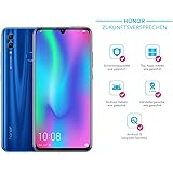 HONOR 10 Lite 64 GB Smartphone BUNDLE mit 24MP AI Selfie Kamera (6,21 Zoll),Dual-Kamera, Dual-SIM, Android 9.0) Sapphire Blue + gratis Protective Cover [Exklusiv bei Amazon] - Deutsche Version