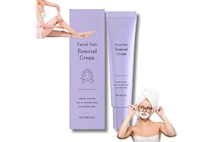 HERBENJOY Facial Hair Removal Cream for Women & Men,Gentle & Painless Upper Lip & Face Hair Remover,Moisturizing Soothing Depilatory Cream for Sensitive Skin,Quickly Removes Hair from Upper Lip, Chin & Cheeks