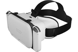 Orzly VR Headset progettato per Nintendo Switch & console Switch OLED con lenti regolabili per un'esperienza di gioco in realtà virtuale e per Labo VR - Bianco - Edizione con scatola regalo