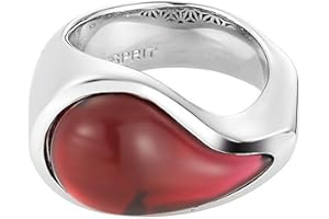 ESPRIT Drip Drop - Anillo de Acero Inoxidable con Cristal, Talla 10 (15,92 mm)