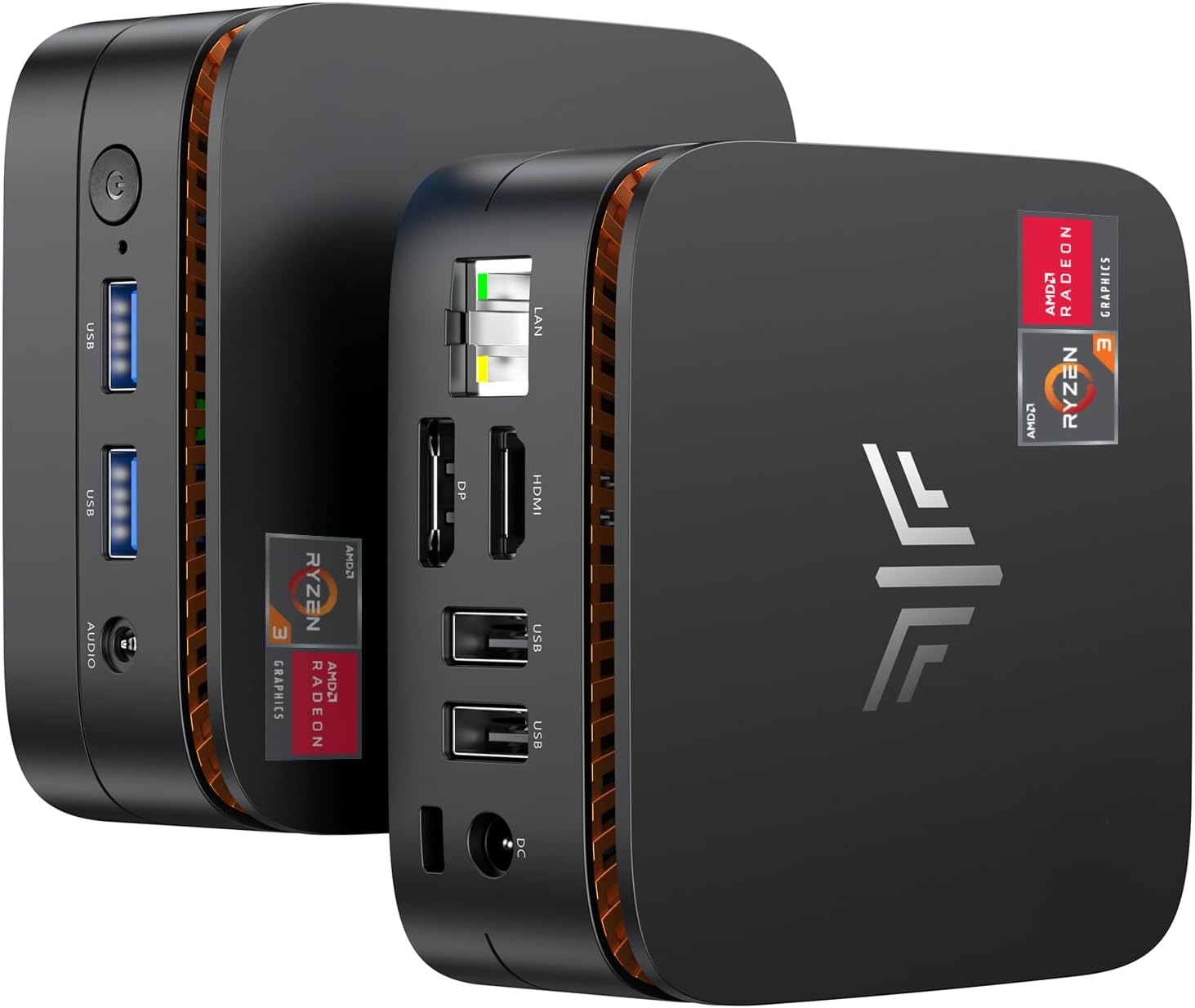 NiPoGi Essenx E1 Mini PC AMD Ryzen 3250U Windows 11 Pro (2C/4T, up to 3.5 GHz) 8GB DDR4 RAM + 256GB SSD, 4K@60Hz dual display HDMI 2.0 + DP/AWi-Fi/BT/LAN, mini computer for office/education