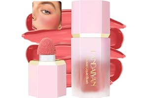 ANGLICOLOR HANDAIYAN Blush Liquide Léger et Aérien, Longue Durée et Résistant aux Bavures, Très Pigmenté, Fard à Joues Naturel Maquillage (03#Coral)
