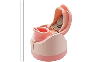 XYQMLY Replacement Lid Compatible with Owala Freesip, with Reusable Plastic Straw, One Button No Leakage Water Bottle Top Cap and Lid Replacement Accessories for 16oz 24oz 32oz 40oz Wide-Mouth Bottles, Pink