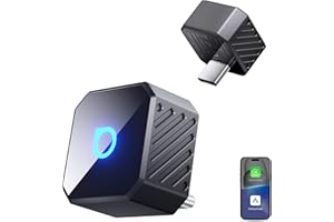 ‎OTTOCAST OTTOCAST Mini Pot 2026 Typ-C, 2 w 1 CarPlay i Android Auto Wireless adapter do iOS 10+/Android 11+, Plug & Play, aktualizacja OTA, konwertuje przewodowy na bezprzewodowy, czarny