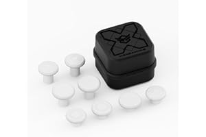 HEXGAMING Replacement Thumbsticks 2 Height Domed & Concave Grips for Phantom and Ultimate pro Controllers - Base Part is NOT Included - White