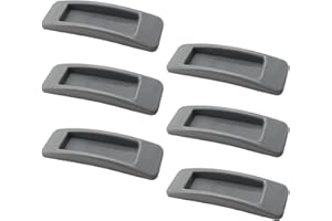 MABAHON 6Pcs Self Adhesive Handles Self-Stick Sliding Door Handle Helper Auxiliary Handle with Double-Sided Adhesive Tapes for Cabinets Window Refrigerator Furniture Drawers Glass Doors (Grey)