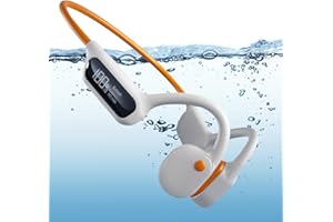 FESOKLAF Słuchawki z przewodnictwem kostnym, wodoodporne, IPX8 słuchawki do pływania z pamięcią 32 G, Bluetooth 5.3, z otwartym uchem, bezprzewodowe słuchawki sportowe z mikrofonem, do biegania, pływania,