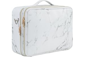 TAYQWIHEVA Trousse Maquillage Professionnel Grande Sac de Maquillage Femme Trousse à cosmétiques Vanity et Trousses à Maquillage Organisateur de Maquillage, Marbre