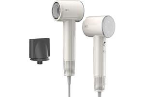 ‎AINA AINA Haartrockner, bürstenloser Motor Föhn - Föhnen für Frauen 4C dickes Haar, 110.000RPM, magnetische Aufsätze für unterwegs und leicht,Intelligentes Thermostat zum Schutz der Haare(Elfenbeinweiß)