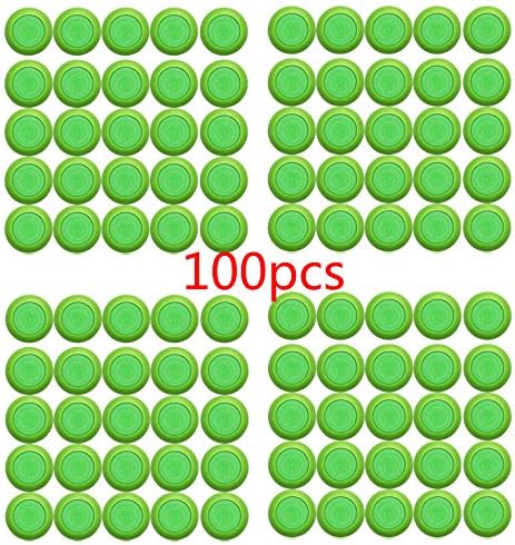 Justfund 100pcs Green EVA Kids Toy Gun Bullet Darts Round Head Blasters Soft Disc For Nerf Vortex Ammo Refills