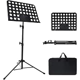 Mdvora Nota Kağıdı i&ccedil;in M&uuml;zik Standı, Taşıma &Ccedil;antalı Ayarlanabilir M&uuml;zik Standı, Profesyonel M&uuml;zik Kitabı Tutucu, Gitar, Ukul