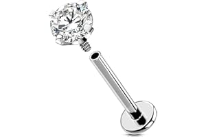 OUFER Body Piercing Titanium Helix Earring Stud Piercing Jewellery Internally Labret Monroe Lip Ring Tragus 6/8/ 10/12mm 16G Conch Piercing Bars