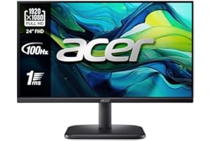 Acer EK241Y G Monitor de 23,8 Pulgadas (Pantalla de 60 cm) Full HD, IPS, 120 Hz HDMI, 75 Hz VGA, 4 ms (GTG), HDMI 1.4, VGA, AdaptiveSync