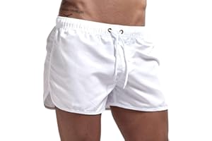 LIADDKV Short uni - Pantalon de plage d'été en tissu doux - Short court - Coupe droite - Pour homme - Avec poches - Pantalon de loisirs coloré et ample - Pour homme