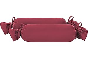 biberna 0077144 Nackenrollenbezug Feinjersey, gekämmte Baumwolle, superweich 2x 15x40 cm, rost