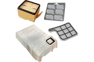 MOHMUS 6 Microfibra Bolsas de aspiradora + 6 Ambientadores + Filtro de HEPA + Filtro de Motor para Vorwerk Kobold VK 135, 136, VK135, VK136