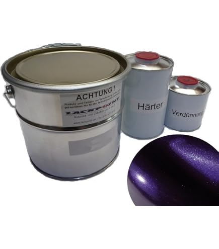 1 Litros Set 2K Pintura Oscuro Violeta Metálico Mate No Barniz Claro Tuning Neu