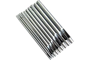 ATB-Foger 10 teiliges Locheisensatz Runde Locheisen Set Stanzwerkzeug Runde Stahl Leder Lochstanzer Set 0,8–5 mm, für Leder Gürtel Leinwand Kleidung Öse