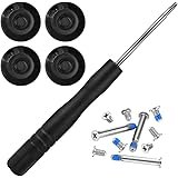 4 Pack Rubber Case Feet with Screws Screwdriver Kit Set for Apple Macbook Pro A1278 A1286 A1297 13 15 17 (Not for Retina Disp
